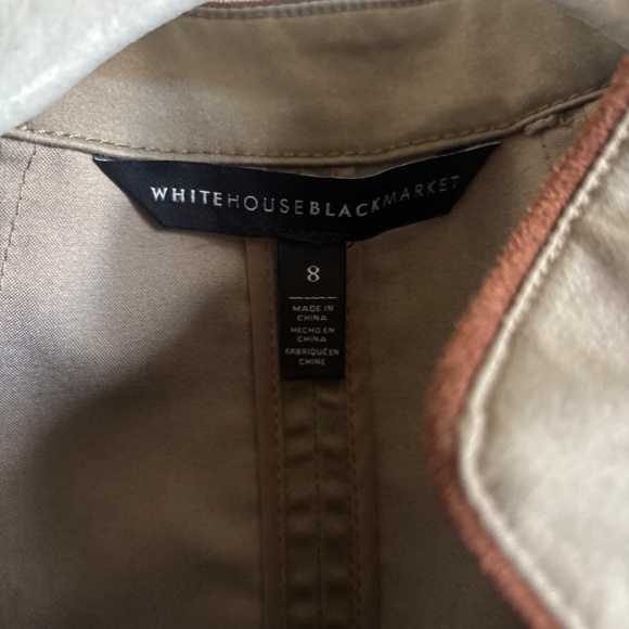 White House Black Market military-style jacket in Olive size 8 - Picture 2 of 3